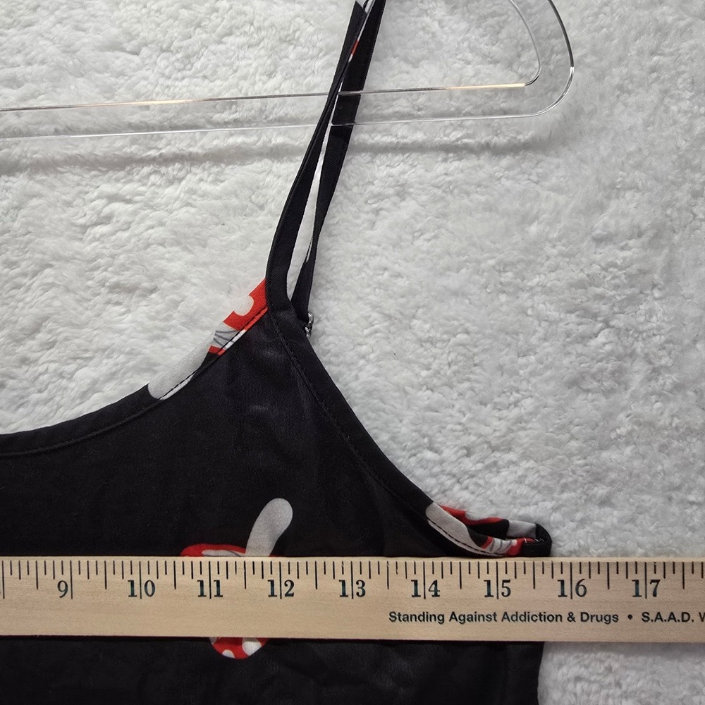 Y2K Womens Fungi Crop Mushroom‎ Ruffle Cami Top Shrooms Cottagecore Whimsical XS - Picture 2 of 7